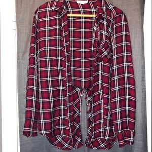Trendy plaid button down shirt